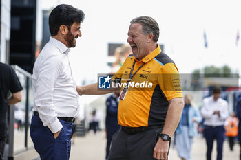 2023-07-08 - BEN SULAYEM Mohammed (uae), President of the FIA, portrait BROWN Zak (usa), CEO of of McLaren Racing, portrait during the 2023 Formula 1 Aramco British Grand Prix, 10th round of the 2023 Formula One World Championship from July 7 to 9, 2023 on the Silverstone Circuit, in Silverstone, United Kingdom - F1 - BRITISH GRAND PRIX 2023 - FORMULA 1 - MOTORS