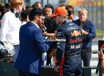 2023-07-08 - BEN SULAYEM Mohammed (uae), President of the FIA, portrait VERSTAPPEN Max (ned), Red Bull Racing RB19, portrait during the 2023 Formula 1 Aramco British Grand Prix, 10th round of the 2023 Formula One World Championship from July 7 to 9, 2023 on the Silverstone Circuit, in Silverstone, United Kingdom - F1 - BRITISH GRAND PRIX 2023 - FORMULA 1 - MOTORS