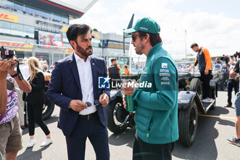 2023-07-09 - ALONSO Fernando (spa), Aston Martin F1 Team AMR23, BEN SULAYEM Mohammed (uae), President of the FIA, portrait during the 2023 Formula 1 Aramco British Grand Prix, 10th round of the 2023 Formula One World Championship from July 7 to 9, 2023 on the Silverstone Circuit, in Silverstone, United Kingdom - F1 - BRITISH GRAND PRIX 2023 - RACE - FORMULA 1 - MOTORS