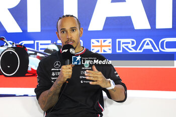 2023-07-09 - HAMILTON Lewis (gbr), Mercedes AMG F1 Team W14, portrait press conference during the 2023 Formula 1 Aramco British Grand Prix, 10th round of the 2023 Formula One World Championship from July 7 to 9, 2023 on the Silverstone Circuit, in Silverstone, United Kingdom - F1 - BRITISH GRAND PRIX 2023 - RACE - FORMULA 1 - MOTORS