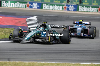 2023-07-09 - 14 ALONSO Fernando (spa), Aston Martin F1 Team AMR23, action 10 GASLY Pierre (fra), Alpine F1 Team A523, action during the 2023 Formula 1 Aramco British Grand Prix, 10th round of the 2023 Formula One World Championship from July 7 to 9, 2023 on the Silverstone Circuit, in Silverstone, United Kingdom - F1 - BRITISH GRAND PRIX 2023 - RACE - FORMULA 1 - MOTORS