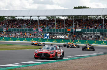 2023-07-09 - Mercedes AMG Safety Car during the 2023 Formula 1 Aramco British Grand Prix, 10th round of the 2023 Formula One World Championship from July 7 to 9, 2023 on the Silverstone Circuit, in Silverstone, United Kingdom - F1 - BRITISH GRAND PRIX 2023 - RACE - FORMULA 1 - MOTORS