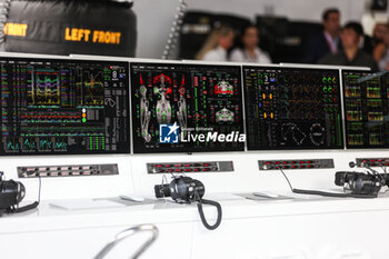 2023-07-09 - screens of datas in the garage of APEX APXGP fictional team for the F1 movie by Apple Studios / Bruckheimer Films, during the 2023 Formula 1 Aramco British Grand Prix, 10th round of the 2023 Formula One World Championship from July 7 to 9, 2023 on the Silverstone Circuit, in Silverstone, United Kingdom - F1 - BRITISH GRAND PRIX 2023 - RACE - FORMULA 1 - MOTORS