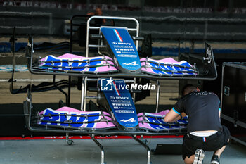 2023-07-20 - Alpine F1 Team A523, mechanical detail of the front wing during the 2023 Formula 1 Qatar Airways Hungarian Grand Prix, 11th round of the 2023 Formula One World Championship from July 21 to 23, 2023 on the Hungaroring, in Mogyorod, Hungary - F1 - HUNGARIAN GRAND PRIX 2023 - FORMULA 1 - MOTORS