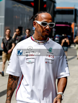 2023-07-20 - HAMILTON Lewis (gbr), Mercedes AMG F1 Team W14, portrait during the 2023 Formula 1 Qatar Airways Hungarian Grand Prix, 11th round of the 2023 Formula One World Championship from July 21 to 23, 2023 on the Hungaroring, in Mogyorod, Hungary - F1 - HUNGARIAN GRAND PRIX 2023 - FORMULA 1 - MOTORS