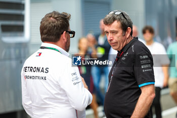 2023-07-21 - FAMIN Bruno (fra), EVice President of Alpine Motorsports, LAGRUE Gwen (fra), Driver Development Advisor for Mercedes AMG F1 Team, portrait during the 2023 Formula 1 Qatar Airways Hungarian Grand Prix, 11th round of the 2023 Formula One World Championship from July 21 to 23, 2023 on the Hungaroring, in Mogyorod, Hungary - F1 - HUNGARIAN GRAND PRIX 2023 - FORMULA 1 - MOTORS