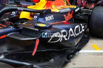 2023-07-21 - Red Bull Racing RB19, mechanical detail of the new side pod, air intake and floor during the 2023 Formula 1 Qatar Airways Hungarian Grand Prix, 11th round of the 2023 Formula One World Championship from July 21 to 23, 2023 on the Hungaroring, in Mogyorod, Hungary - F1 - HUNGARIAN GRAND PRIX 2023 - FORMULA 1 - MOTORS