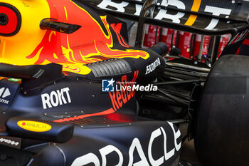2023-07-21 - Red Bull Racing RB19, mechanical detail of the new side pod, air intake and floor during the 2023 Formula 1 Qatar Airways Hungarian Grand Prix, 11th round of the 2023 Formula One World Championship from July 21 to 23, 2023 on the Hungaroring, in Mogyorod, Hungary - F1 - HUNGARIAN GRAND PRIX 2023 - FORMULA 1 - MOTORS