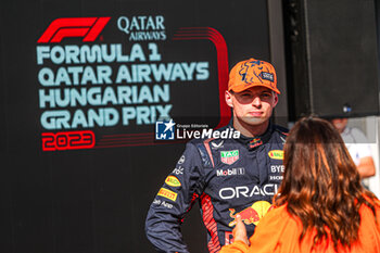 2023-07-22 - a disappointed Max Verstappen (NED) Redbull Racing RB19 during interview post qualify - 2023 FORMULA 1 QATAR AIRWAYS HUNGARIAN GRAND PRIX, FORMULA ONE WORLD CHAMPIONSHIP - FREE PRACTICE AND QUALIFY - FORMULA 1 - MOTORS