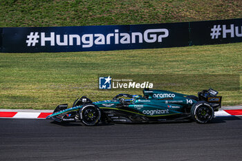 2023-07-22 - Fernando Alonso (SPA) Aston Martin F1 Team AMR23 - 2023 FORMULA 1 QATAR AIRWAYS HUNGARIAN GRAND PRIX, FORMULA ONE WORLD CHAMPIONSHIP - FREE PRACTICE AND QUALIFY - FORMULA 1 - MOTORS