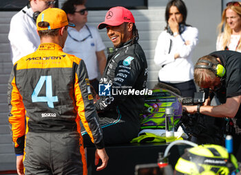2023-07-22 - HAMILTON Lewis (gbr), Mercedes AMG F1 Team W14, NORRIS Lando (gbr), McLaren F1 Team MCL60, portrait during the 2023 Formula 1 Qatar Airways Hungarian Grand Prix, 11th round of the 2023 Formula One World Championship from July 21 to 23, 2023 on the Hungaroring, in Mogyorod, Hungary - F1 - HUNGARIAN GRAND PRIX 2023 - FORMULA 1 - MOTORS