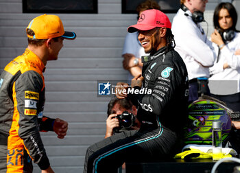 2023-07-22 - HAMILTON Lewis (gbr), Mercedes AMG F1 Team W14, NORRIS Lando (gbr), McLaren F1 Team MCL60, portrait during the 2023 Formula 1 Qatar Airways Hungarian Grand Prix, 11th round of the 2023 Formula One World Championship from July 21 to 23, 2023 on the Hungaroring, in Mogyorod, Hungary - F1 - HUNGARIAN GRAND PRIX 2023 - FORMULA 1 - MOTORS