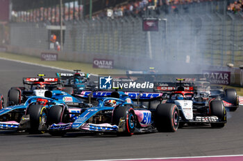2023-07-23 - 10 GASLY Pierre (fra), Alpine F1 Team A523, 31 OCON Esteban (fra), Alpine F1 Team A523, action crash, accident, during the 2023 Formula 1 Qatar Airways Hungarian Grand Prix, 11th round of the 2023 Formula One World Championship from July 21 to 23, 2023 on the Hungaroring, in Mogyorod, Hungary - F1 - HUNGARIAN GRAND PRIX 2023 - RACE - FORMULA 1 - MOTORS