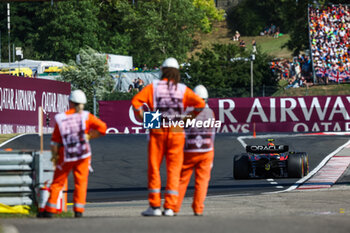 2023-07-23 - 11 PEREZ Sergio (mex), Red Bull Racing RB19, action during the 2023 Formula 1 Qatar Airways Hungarian Grand Prix, 11th round of the 2023 Formula One World Championship from July 21 to 23, 2023 on the Hungaroring, in Mogyorod, Hungary - F1 - HUNGARIAN GRAND PRIX 2023 - RACE - FORMULA 1 - MOTORS