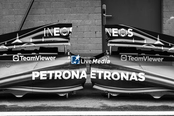 2023-07-27 - Mercedes AMG F1 Team W13, body, carrosserie, during the Formula 1 Rolex Belgian Grand Prix 2022, 14th round of the 2022 FIA Formula One World Championship from August 26 to 28, 2022 on the Circuit de Spa-Francorchamps, in Francorchamps, Belgium - F1 - BELGIAN GRAND PRIX 2022 - FORMULA 1 - MOTORS