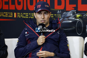 2023-07-27 - PEREZ Sergio (mex), Red Bull Racing RB18, portrait, press conference during the Formula 1 Rolex Belgian Grand Prix 2022, 14th round of the 2022 FIA Formula One World Championship from August 26 to 28, 2022 on the Circuit de Spa-Francorchamps, in Francorchamps, Belgium - F1 - BELGIAN GRAND PRIX 2022 - FORMULA 1 - MOTORS