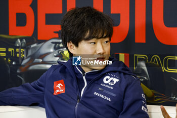 2023-07-27 - TSUNODA Yuki (jap), Scuderia AlphaTauri AT03, portrait, press conference during the Formula 1 Rolex Belgian Grand Prix 2022, 14th round of the 2022 FIA Formula One World Championship from August 26 to 28, 2022 on the Circuit de Spa-Francorchamps, in Francorchamps, Belgium - F1 - BELGIAN GRAND PRIX 2022 - FORMULA 1 - MOTORS
