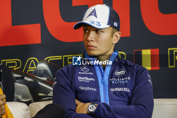 2023-07-27 - ALBON Alexander (tha), Williams Racing FW44, portrait, press conference during the Formula 1 Rolex Belgian Grand Prix 2022, 14th round of the 2022 FIA Formula One World Championship from August 26 to 28, 2022 on the Circuit de Spa-Francorchamps, in Francorchamps, Belgium - F1 - BELGIAN GRAND PRIX 2022 - FORMULA 1 - MOTORS