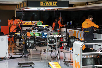 2023-07-27 - McLaren F1 Team MCL60, mechanical detail during the 2023 Formula 1 MSC Cruises Belgian Grand Prix, 12th round of the 2023 Formula One World Championship from July 28 to 30, 2023 on the Circuit de Spa-Francorchamps, in Stavelot, Belgium - F1 - BELGIAN GRAND PRIX 2023 - FORMULA 1 - MOTORS