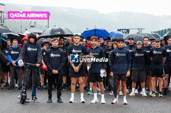 2023-07-27 - Track run dedicated to Anthoine Hubert: OCON Esteban (fra), Alpine F1 Team A523, MARTINS Victor, DOOHAN Jack (aus), Alpine F1 Team A523, GASLY Pierre (fra), Alpine F1 Team A523, portrait, during the 2023 Formula 1 MSC Cruises Belgian Grand Prix, 12th round of the 2023 Formula One World Championship from July 28 to 30, 2023 on the Circuit de Spa-Francorchamps, in Stavelot, Belgium - F1 - BELGIAN GRAND PRIX 2023 - FORMULA 1 - MOTORS