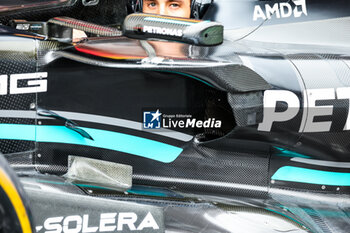 2023-07-28 - Mercedes AMG F1 Team W14, mechanical detail of air inlet and sidepod during the 2023 Formula 1 MSC Cruises Belgian Grand Prix, 12th round of the 2023 Formula One World Championship from July 28 to 30, 2023 on the Circuit de Spa-Francorchamps, in Stavelot, Belgium - F1 - BELGIAN GRAND PRIX 2023 - FORMULA 1 - MOTORS