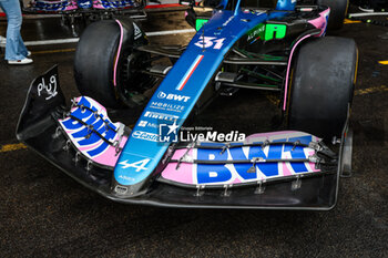 2023-07-28 - Alpine F1 Team A523, mechanical detail of the front wing during the 2023 Formula 1 MSC Cruises Belgian Grand Prix, 12th round of the 2023 Formula One World Championship from July 28 to 30, 2023 on the Circuit de Spa-Francorchamps, in Stavelot, Belgium - F1 - BELGIAN GRAND PRIX 2023 - FORMULA 1 - MOTORS