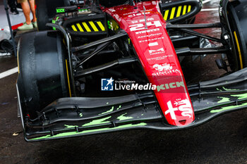 2023-07-28 - Alfa Romeo F1 Team Stake C43, mechanical detail of the front wing during the 2023 Formula 1 MSC Cruises Belgian Grand Prix, 12th round of the 2023 Formula One World Championship from July 28 to 30, 2023 on the Circuit de Spa-Francorchamps, in Stavelot, Belgium - F1 - BELGIAN GRAND PRIX 2023 - FORMULA 1 - MOTORS