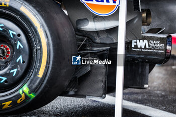 2023-07-28 - Williams Racing FW45, mechanical detail of the rear suspensions and brake duct during the 2023 Formula 1 MSC Cruises Belgian Grand Prix, 12th round of the 2023 Formula One World Championship from July 28 to 30, 2023 on the Circuit de Spa-Francorchamps, in Stavelot, Belgium - F1 - BELGIAN GRAND PRIX 2023 - FORMULA 1 - MOTORS