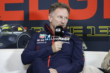 2023-07-28 - HORNER Christian (gbr), Team Principal of Red Bull Racing, portrait, press conference during the 2023 Formula 1 MSC Cruises Belgian Grand Prix, 12th round of the 2023 Formula One World Championship from July 28 to 30, 2023 on the Circuit de Spa-Francorchamps, in Stavelot, Belgium - F1 - BELGIAN GRAND PRIX 2023 - FORMULA 1 - MOTORS