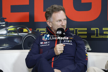 2023-07-28 - HORNER Christian (gbr), Team Principal of Red Bull Racing, portrait, press conference during the 2023 Formula 1 MSC Cruises Belgian Grand Prix, 12th round of the 2023 Formula One World Championship from July 28 to 30, 2023 on the Circuit de Spa-Francorchamps, in Stavelot, Belgium - F1 - BELGIAN GRAND PRIX 2023 - FORMULA 1 - MOTORS