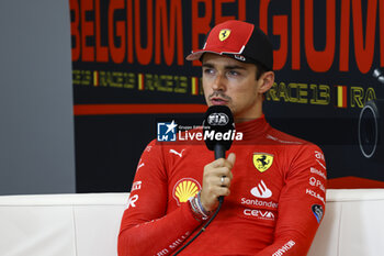2023-07-28 - LECLERC Charles (mco), Scuderia Ferrari SF-23, portrait, press conference during the 2023 Formula 1 MSC Cruises Belgian Grand Prix, 12th round of the 2023 Formula One World Championship from July 28 to 30, 2023 on the Circuit de Spa-Francorchamps, in Stavelot, Belgium - F1 - BELGIAN GRAND PRIX 2023 - FORMULA 1 - MOTORS