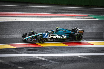 2023-07-28 - 14 ALONSO Fernando (spa), Aston Martin F1 Team AMR23, action, rain, pluie, during the 2023 Formula 1 MSC Cruises Belgian Grand Prix, 12th round of the 2023 Formula One World Championship from July 28 to 30, 2023 on the Circuit de Spa-Francorchamps, in Stavelot, Belgium - F1 - BELGIAN GRAND PRIX 2023 - FORMULA 1 - MOTORS