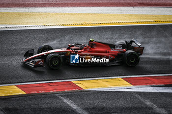 2023-07-28 - 55 SAINZ Carlos (spa), Scuderia Ferrari SF-23, actionn during the 2023 Formula 1 MSC Cruises Belgian Grand Prix, 12th round of the 2023 Formula One World Championship from July 28 to 30, 2023 on the Circuit de Spa-Francorchamps, in Stavelot, Belgium - F1 - BELGIAN GRAND PRIX 2023 - FORMULA 1 - MOTORS