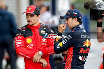 2023-07-28 - LECLERC Charles (mco), Scuderia Ferrari SF-23, PEREZ Sergio (mex), Red Bull Racing RB19, portrait during the 2023 Formula 1 MSC Cruises Belgian Grand Prix, 12th round of the 2023 Formula One World Championship from July 28 to 30, 2023 on the Circuit de Spa-Francorchamps, in Stavelot, Belgium - F1 - BELGIAN GRAND PRIX 2023 - FORMULA 1 - MOTORS