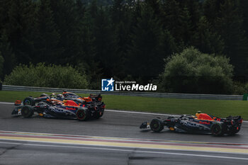 2023-07-29 - 01 VERSTAPPEN Max (nld), Red Bull Racing RB19, 81 PIASTRI Oscar (aus), McLaren F1 Team MCL60, 11 PEREZ Sergio (mex), Red Bull Racing RB19, action during the 2023 Formula 1 MSC Cruises Belgian Grand Prix, 12th round of the 2023 Formula One World Championship from July 28 to 30, 2023 on the Circuit de Spa-Francorchamps, in Stavelot, Belgium - F1 - BELGIAN GRAND PRIX 2023 - FORMULA 1 - MOTORS