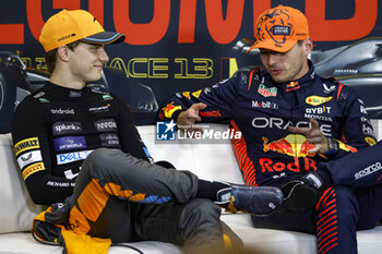 2023-07-29 - PIASTRI Oscar (aus), McLaren F1 Team MCL60, VERSTAPPEN Max (ned), Red Bull Racing RB19, portrait, press conference during the 2023 Formula 1 MSC Cruises Belgian Grand Prix, 12th round of the 2023 Formula One World Championship from July 28 to 30, 2023 on the Circuit de Spa-Francorchamps, in Stavelot, Belgium - F1 - BELGIAN GRAND PRIX 2023 - FORMULA 1 - MOTORS