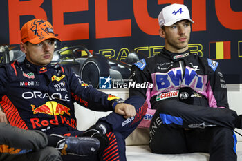 2023-07-29 - VERSTAPPEN Max (ned), Red Bull Racing RB19, GASLY Pierre (fra), Alpine F1 Team A523, portrait, press conference during the 2023 Formula 1 MSC Cruises Belgian Grand Prix, 12th round of the 2023 Formula One World Championship from July 28 to 30, 2023 on the Circuit de Spa-Francorchamps, in Stavelot, Belgium - F1 - BELGIAN GRAND PRIX 2023 - FORMULA 1 - MOTORS