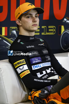 2023-07-29 - PIASTRI Oscar (aus), McLaren F1 Team MCL60, portrait, press conference during the 2023 Formula 1 MSC Cruises Belgian Grand Prix, 12th round of the 2023 Formula One World Championship from July 28 to 30, 2023 on the Circuit de Spa-Francorchamps, in Stavelot, Belgium - F1 - BELGIAN GRAND PRIX 2023 - FORMULA 1 - MOTORS