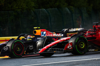 2023-07-29 - 11 PEREZ Sergio (mex), Red Bull Racing RB19, 16 LECLERC Charles (mco), Scuderia Ferrari SF-23, action during the 2023 Formula 1 MSC Cruises Belgian Grand Prix, 12th round of the 2023 Formula One World Championship from July 28 to 30, 2023 on the Circuit de Spa-Francorchamps, in Stavelot, Belgium - F1 - BELGIAN GRAND PRIX 2023 - FORMULA 1 - MOTORS