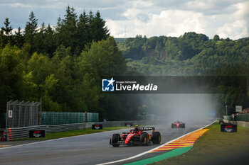 2023-07-29 - 55 SAINZ Carlos (spa), Scuderia Ferrari SF-23, action during the 2023 Formula 1 MSC Cruises Belgian Grand Prix, 12th round of the 2023 Formula One World Championship from July 28 to 30, 2023 on the Circuit de Spa-Francorchamps, in Stavelot, Belgium - F1 - BELGIAN GRAND PRIX 2023 - FORMULA 1 - MOTORS