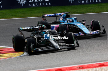 2023-07-29 - 63 RUSSELL George (gbr), Mercedes AMG F1 Team W14, 31 OCON Esteban (fra), Alpine F1 Team A523, action during the 2023 Formula 1 MSC Cruises Belgian Grand Prix, 12th round of the 2023 Formula One World Championship from July 28 to 30, 2023 on the Circuit de Spa-Francorchamps, in Stavelot, Belgium - F1 - BELGIAN GRAND PRIX 2023 - FORMULA 1 - MOTORS