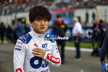 2023-07-29 - TSUNODA Yuki (jap), Scuderia AlphaTauri AT04, portrait, starting grid, grille de depart, during the 2023 Formula 1 MSC Cruises Belgian Grand Prix, 12th round of the 2023 Formula One World Championship from July 28 to 30, 2023 on the Circuit de Spa-Francorchamps, in Stavelot, Belgium - F1 - BELGIAN GRAND PRIX 2023 - FORMULA 1 - MOTORS