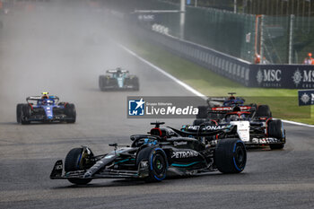 2023-07-29 - 63 RUSSELL George (gbr), Mercedes AMG F1 Team W14, 03 RICCIARDO Daniel (aus), Scuderia AlphaTauri AT04, action during the 2023 Formula 1 MSC Cruises Belgian Grand Prix, 12th round of the 2023 Formula One World Championship from July 28 to 30, 2023 on the Circuit de Spa-Francorchamps, in Stavelot, Belgium - F1 - BELGIAN GRAND PRIX 2023 - FORMULA 1 - MOTORS
