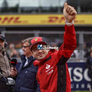 2023-07-30 - LECLERC Charles (mco), Scuderia Ferrari SF-23, portrait drivers parade, during the 2023 Formula 1 MSC Cruises Belgian Grand Prix, 12th round of the 2023 Formula One World Championship from July 28 to 30, 2023 on the Circuit de Spa-Francorchamps, in Stavelot, Belgium - F1 - BELGIAN GRAND PRIX 2023 - RACE - FORMULA 1 - MOTORS