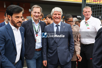 2023-07-30 - BEN SULAYEM Mohammed (uae), President of the FIA, Alexander De Croo, Prime Minister of Belgium, VIEGAS Jorge, President of the FIM, portrait, during the 2023 Formula 1 MSC Cruises Belgian Grand Prix, 12th round of the 2023 Formula One World Championship from July 28 to 30, 2023 on the Circuit de Spa-Francorchamps, in Stavelot, Belgium - F1 - BELGIAN GRAND PRIX 2023 - RACE - FORMULA 1 - MOTORS