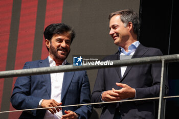 2023-07-30 - BEN SULAYEM Mohammed (uae), President of the FIA, with Alexander De Croo, Prime Minister of Belgium, during the 2023 Formula 1 MSC Cruises Belgian Grand Prix, 12th round of the 2023 Formula One World Championship from July 28 to 30, 2023 on the Circuit de Spa-Francorchamps, in Stavelot, Belgium - F1 - BELGIAN GRAND PRIX 2023 - RACE - FORMULA 1 - MOTORS