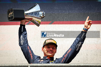 2023-07-30 - VERSTAPPEN Max (ned), Red Bull Racing RB19, portrait podium during the 2023 Formula 1 MSC Cruises Belgian Grand Prix, 12th round of the 2023 Formula One World Championship from July 28 to 30, 2023 on the Circuit de Spa-Francorchamps, in Stavelot, Belgium - F1 - BELGIAN GRAND PRIX 2023 - RACE - FORMULA 1 - MOTORS