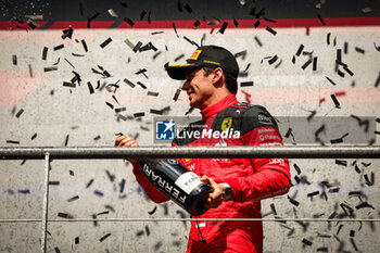 2023-07-30 - LECLERC Charles (mco), Scuderia Ferrari SF-23, portrait podium during the 2023 Formula 1 MSC Cruises Belgian Grand Prix, 12th round of the 2023 Formula One World Championship from July 28 to 30, 2023 on the Circuit de Spa-Francorchamps, in Stavelot, Belgium - F1 - BELGIAN GRAND PRIX 2023 - RACE - FORMULA 1 - MOTORS