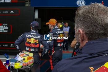 2023-07-30 - PEREZ Sergio (mex), Red Bull Racing RB19, VERSTAPPEN Max (ned), Red Bull Racing RB19, HORNER Christian (gbr), Team Principal of Red Bull Racing, during the 2023 Formula 1 MSC Cruises Belgian Grand Prix, 12th round of the 2023 Formula One World Championship from July 28 to 30, 2023 on the Circuit de Spa-Francorchamps, in Stavelot, Belgium - F1 - BELGIAN GRAND PRIX 2023 - RACE - FORMULA 1 - MOTORS