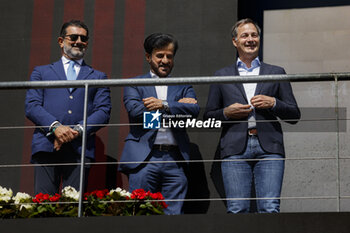 2023-07-30 - BEN SULAYEM Mohammed (uae), President of the FIA, Alexander De Croo, prime minister of Belgium, podium during the 2023 Formula 1 MSC Cruises Belgian Grand Prix, 12th round of the 2023 Formula One World Championship from July 28 to 30, 2023 on the Circuit de Spa-Francorchamps, in Stavelot, Belgium - F1 - BELGIAN GRAND PRIX 2023 - RACE - FORMULA 1 - MOTORS